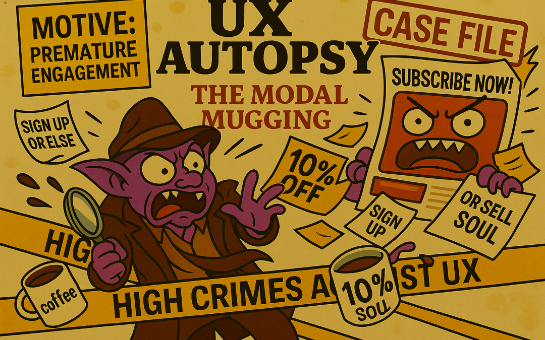 UX Autopsy Case 009: The Modal Mugging